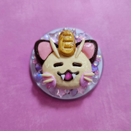Meowth Jeweled Magnetic Phone Grip