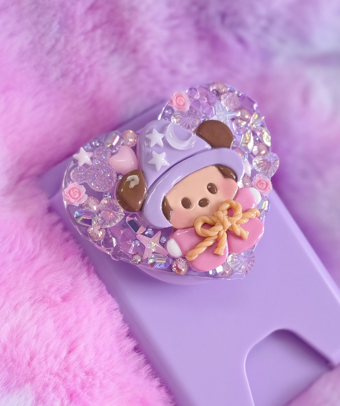 Pastel Magic Mouse Soft Touch Magsafe Phone Grip Wallet