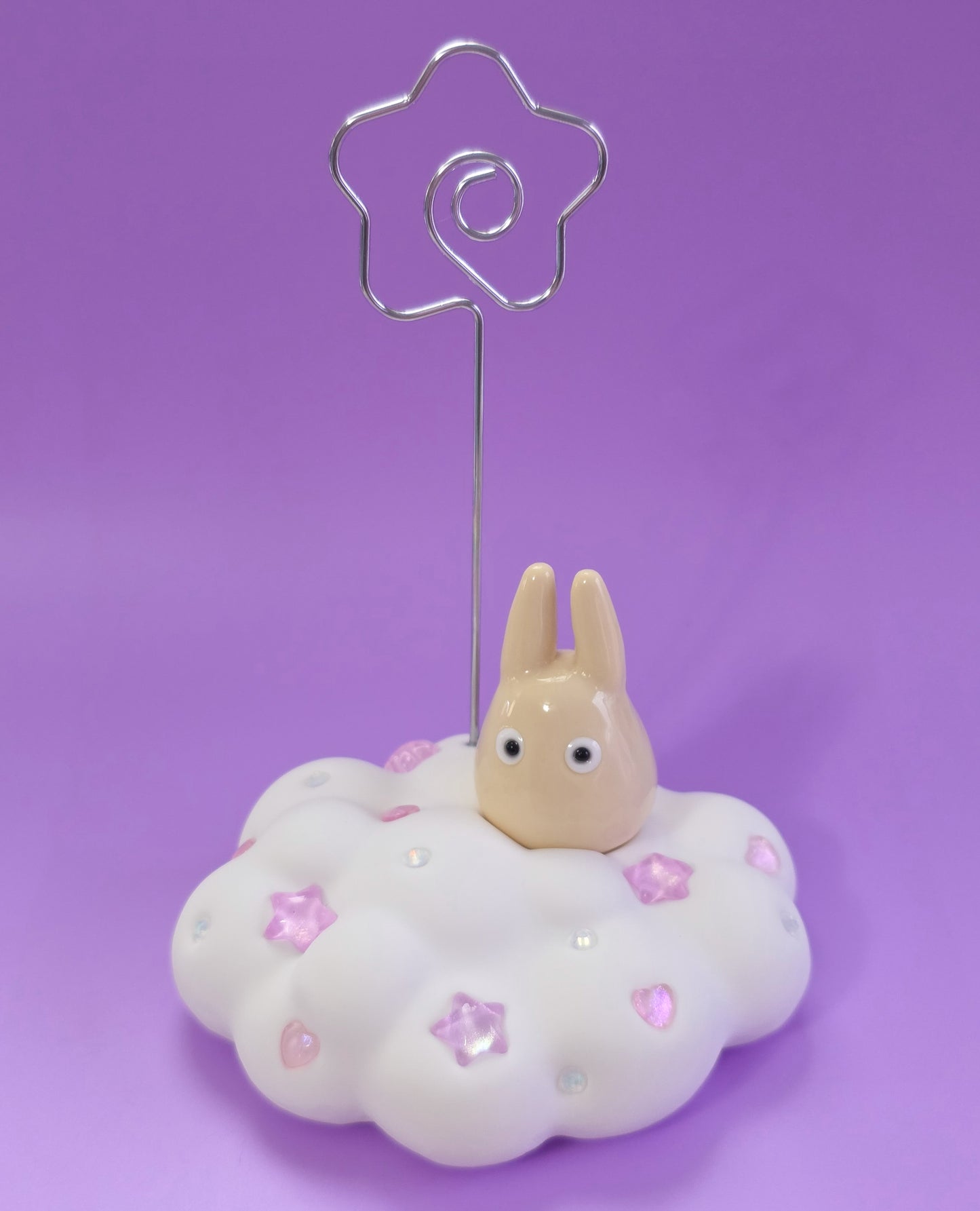Totoro Cloud Photo Holder Figure Glazed