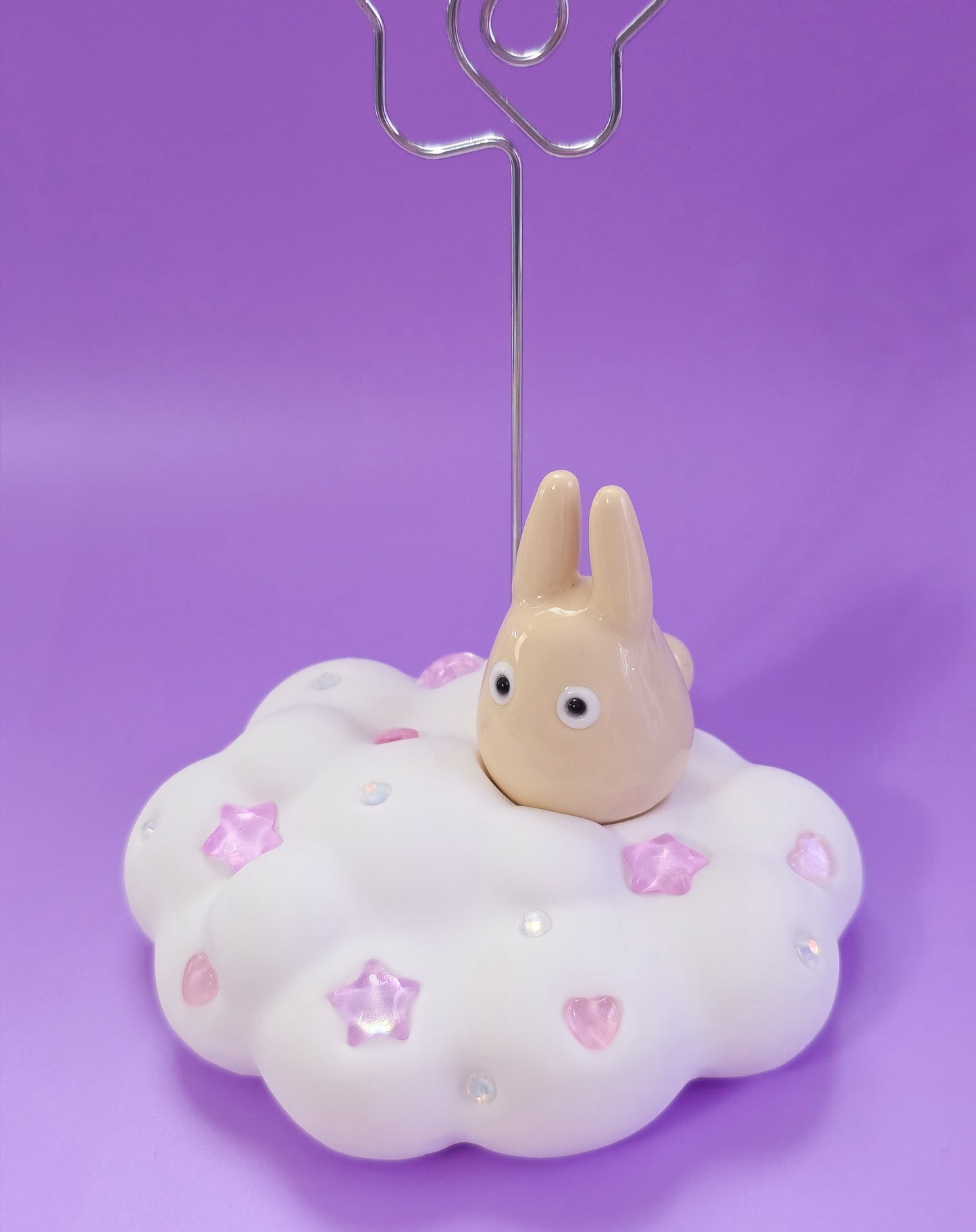 Totoro Cloud Photo Holder Figure Glazed