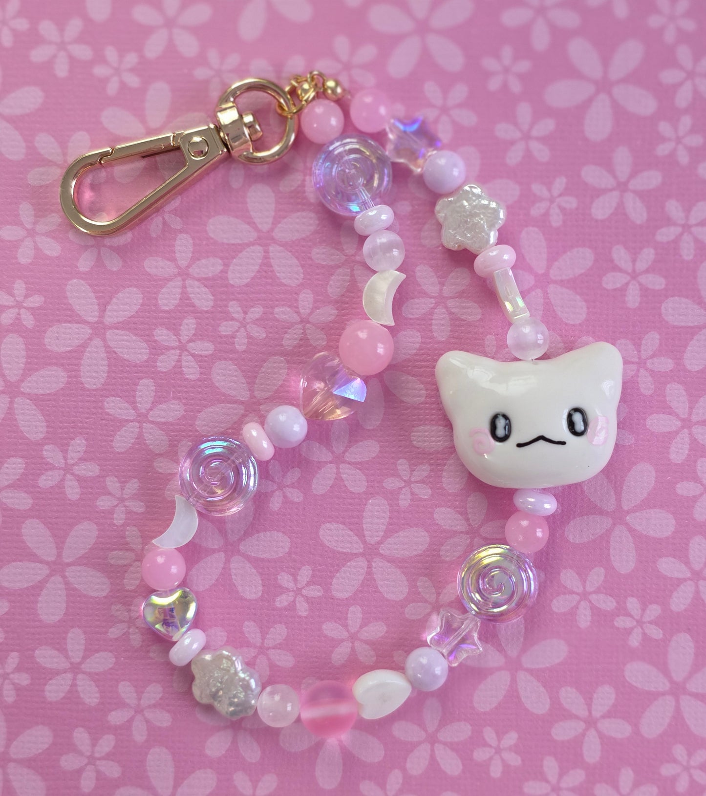 Flower Ghost Phone Charm