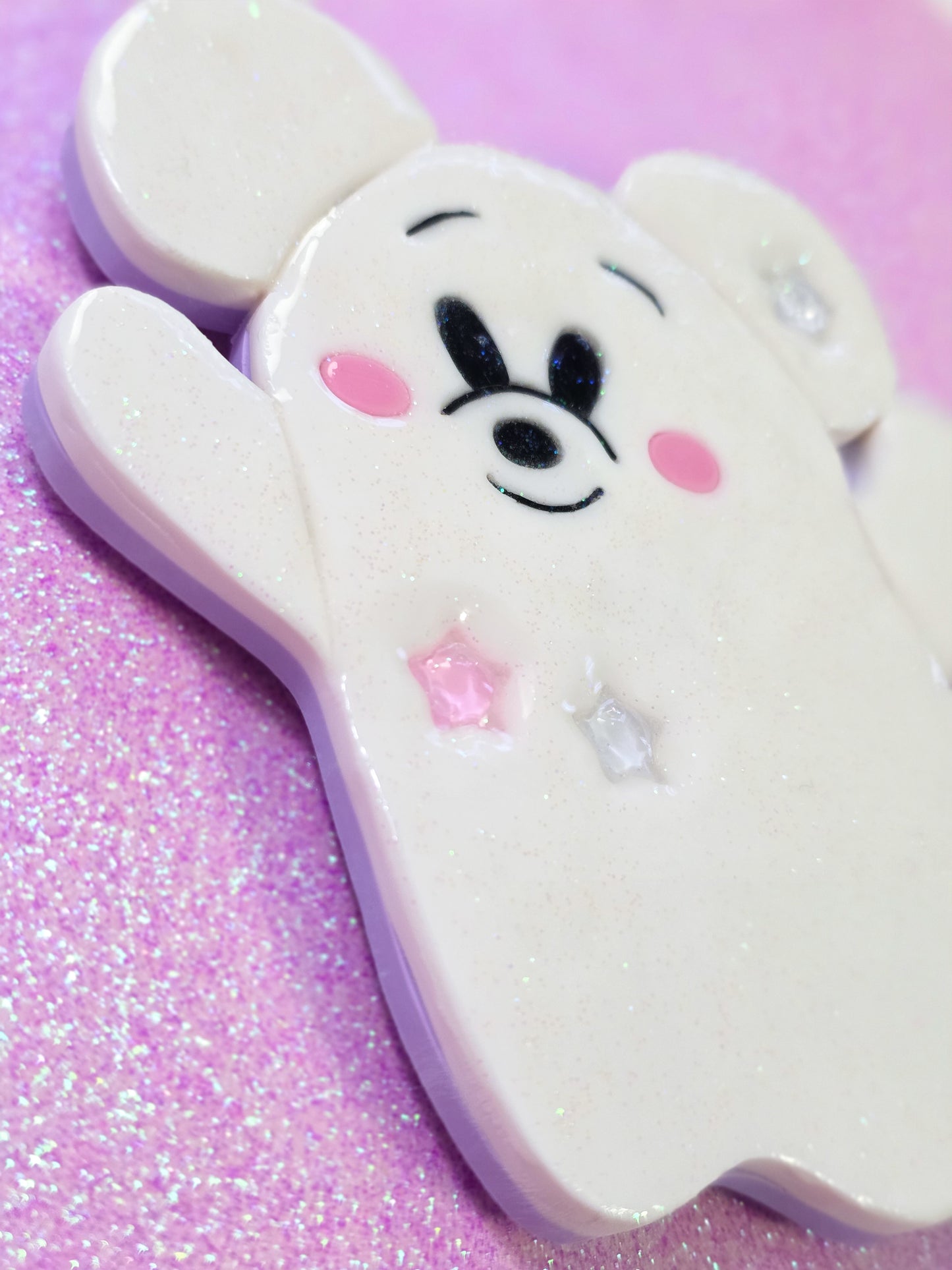 Ghost Mouse Glitter Coaster