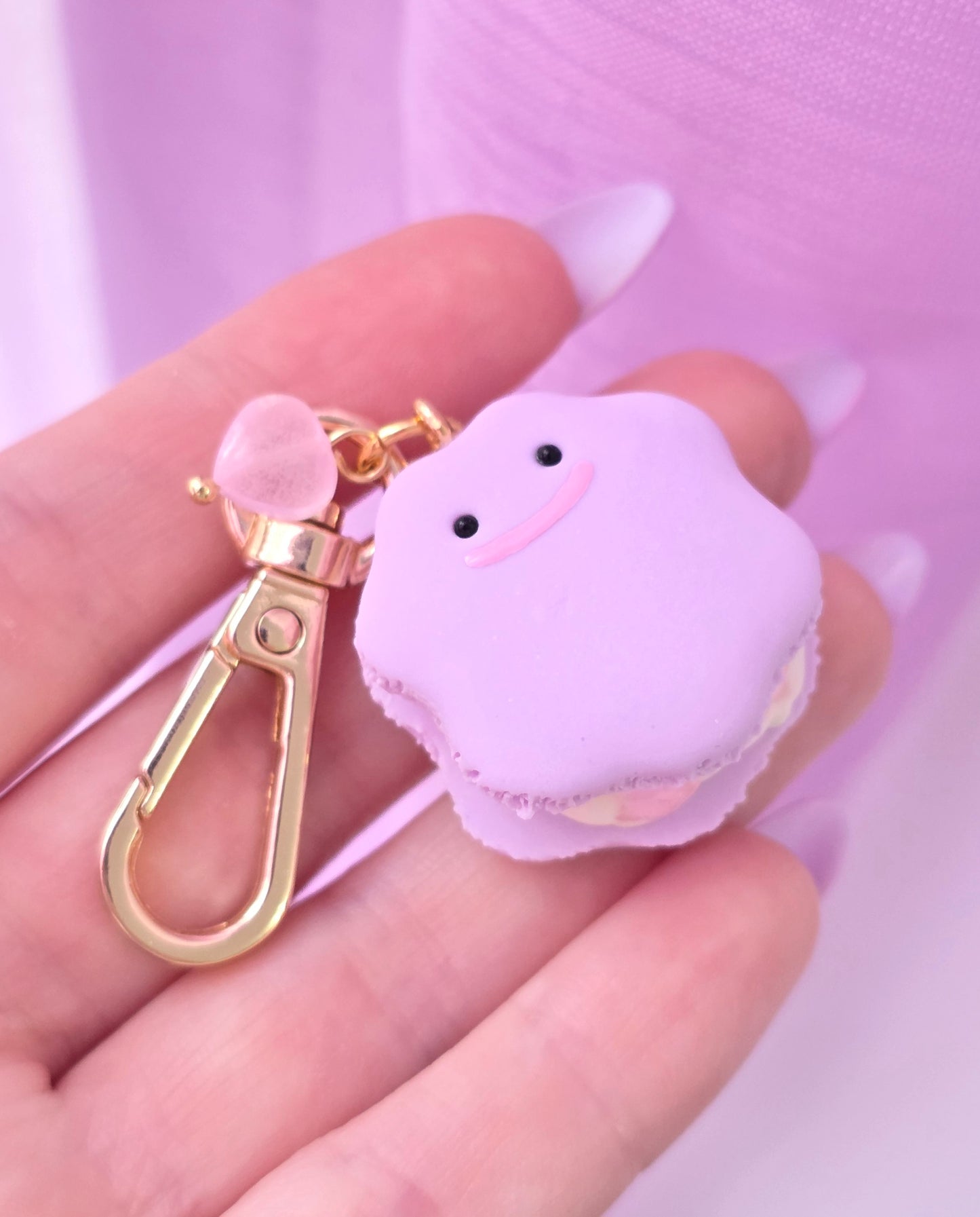Purple Blob Macaron Mini Bag Charm