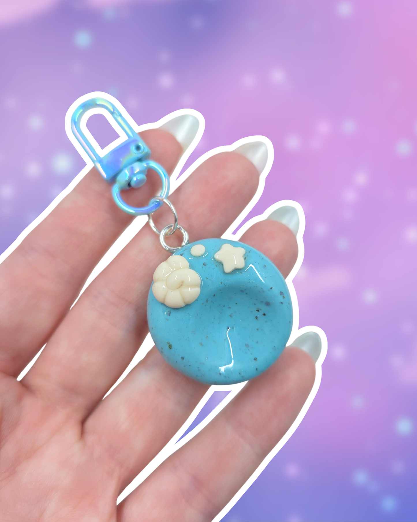 Mini Fossil Worry Stone Keychain