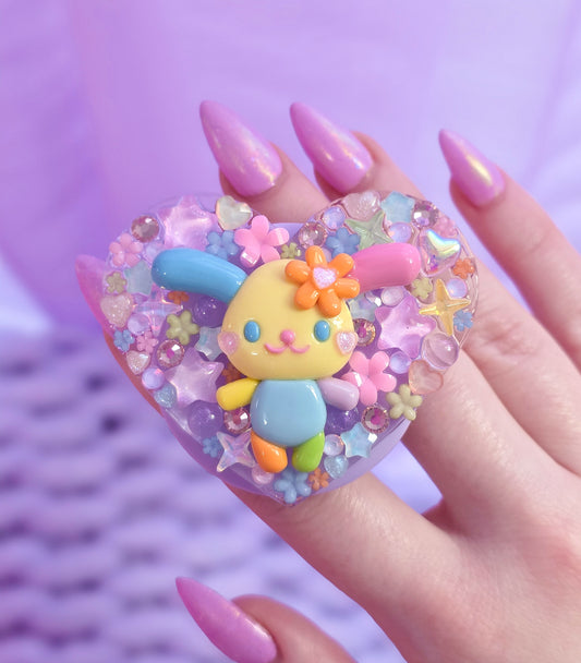 Rainbow Bunny Soft Touch Phone Grip NOT Magsafe