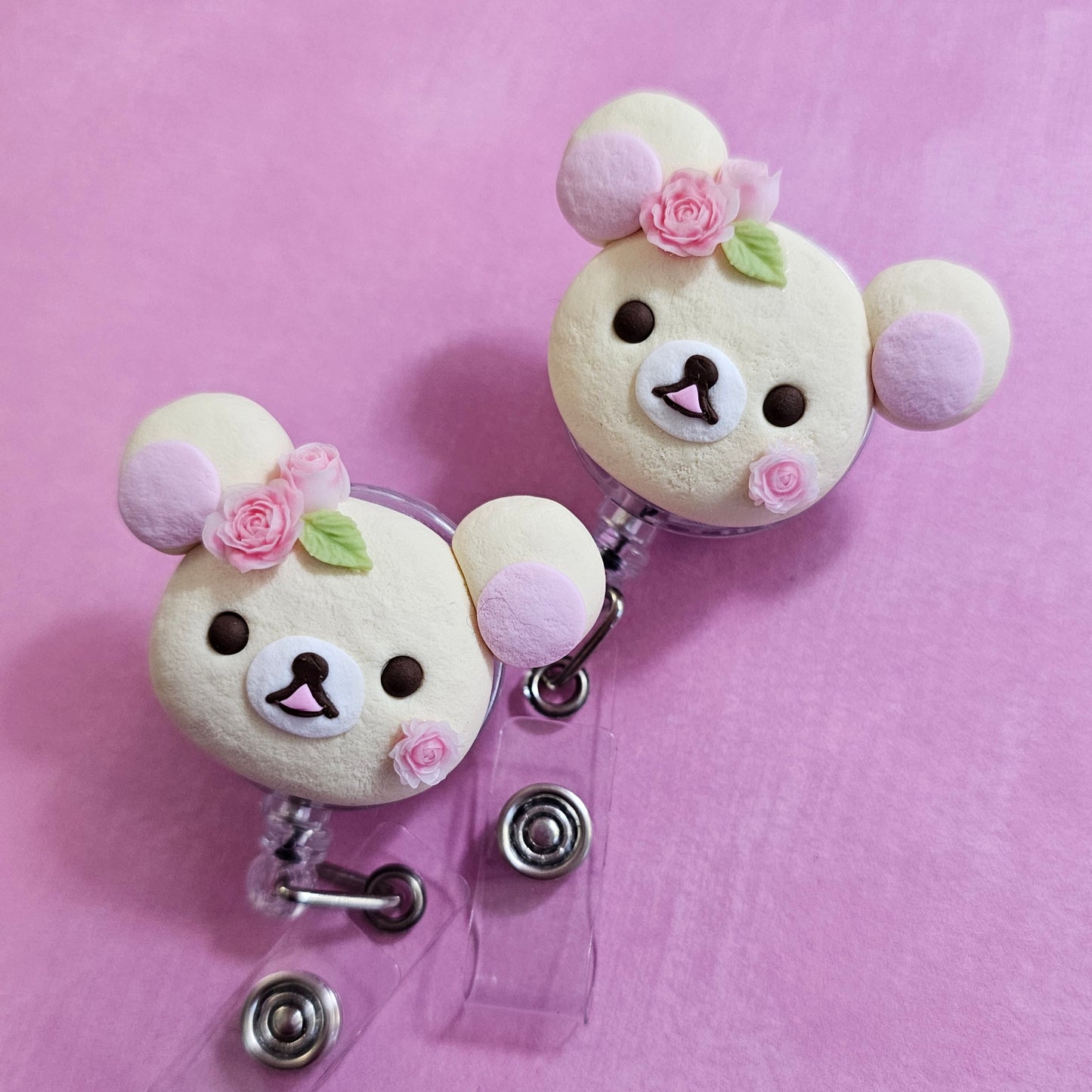 Flower Korilakkuma Badge Reel