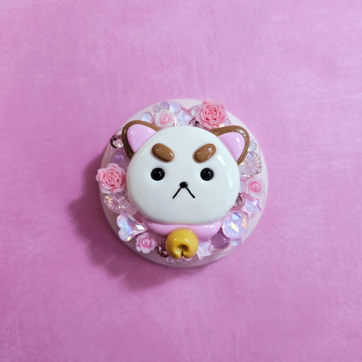 Puppycat Magnetic Jeweled Soft Touch Phone Grip