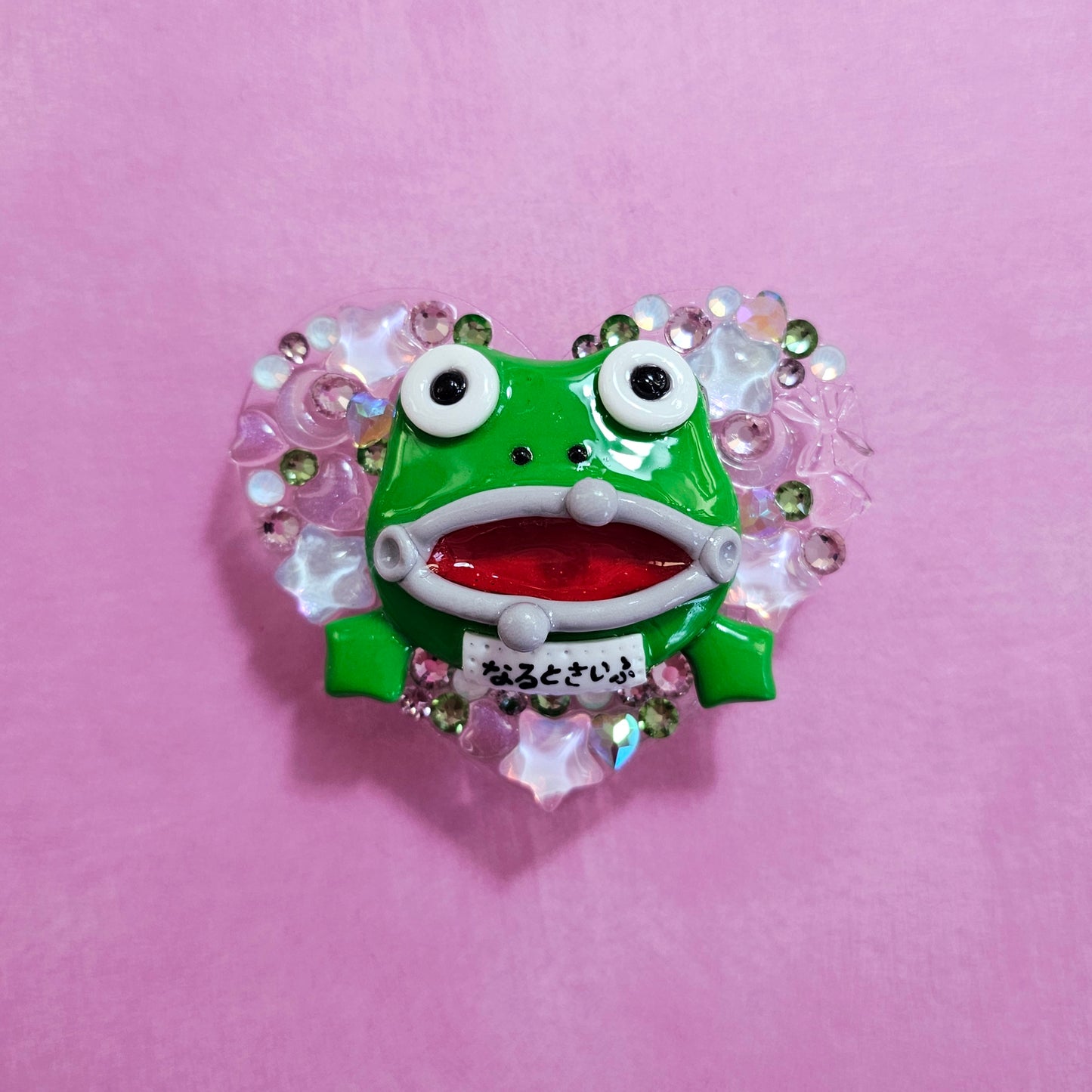 Froggy Wallet Jeweled Phone Grip