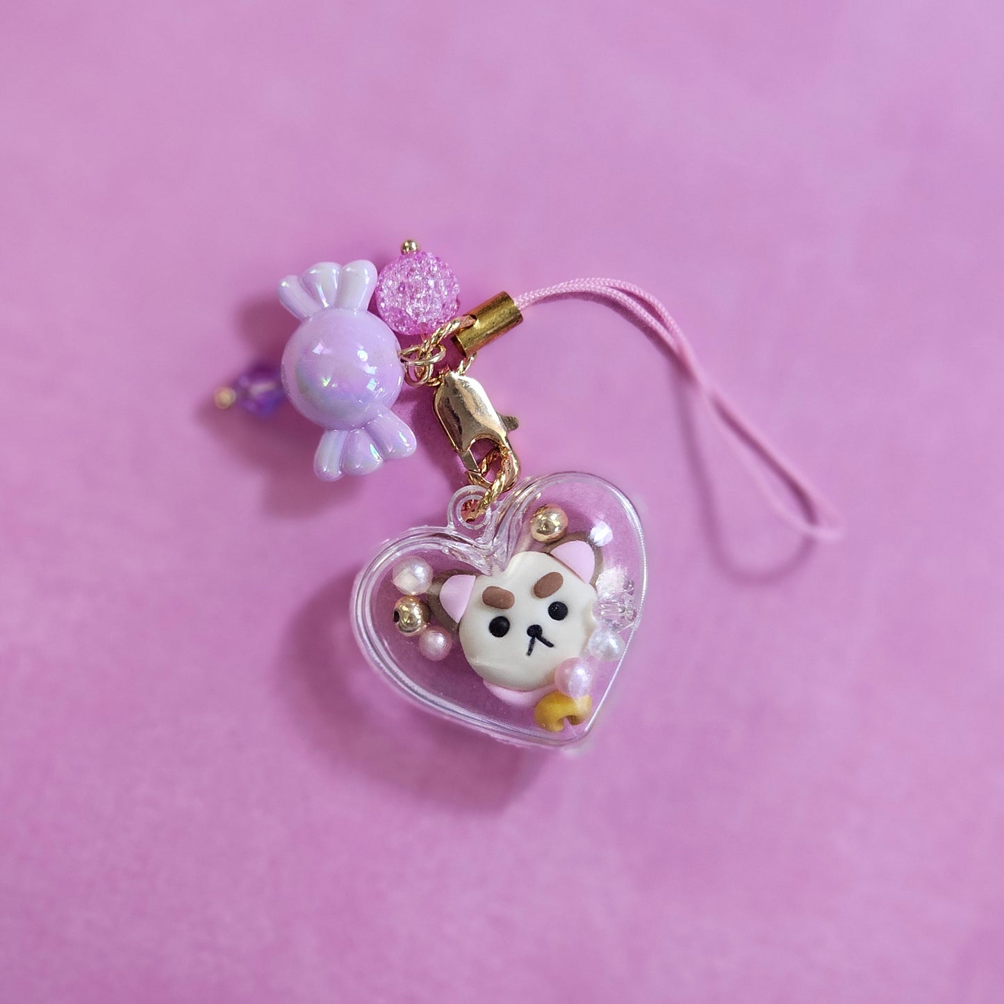 Puppycat Capsule Phone Strap