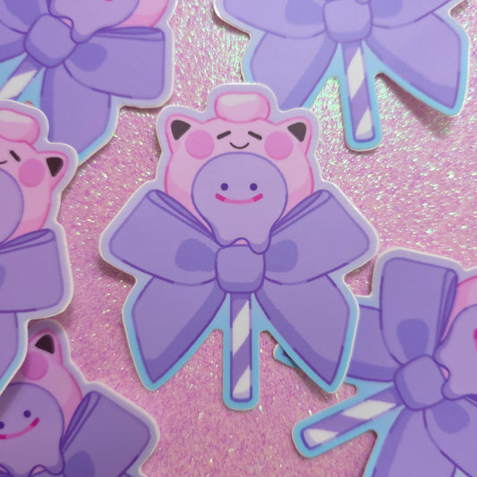 Jigglypuff Costume Ditto Lollipop Vinyl Sticker