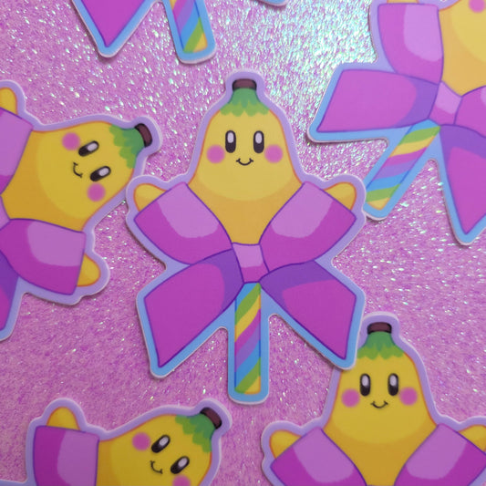 Kart Banana Lollipop Vinyl Sticker