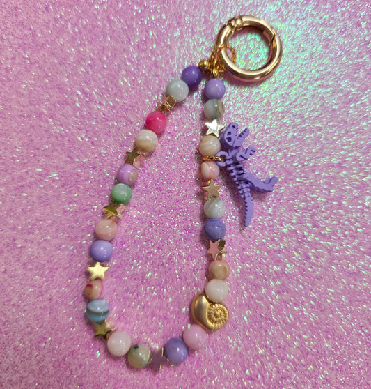 Small Purple Dino Charm Loop