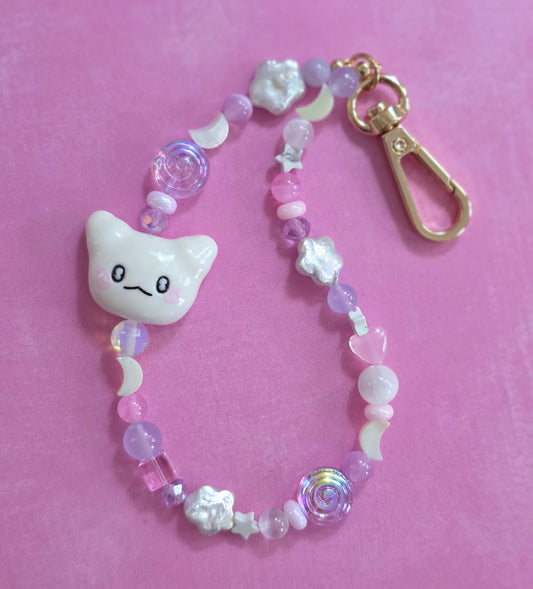 Flower Ghost Phone Charm