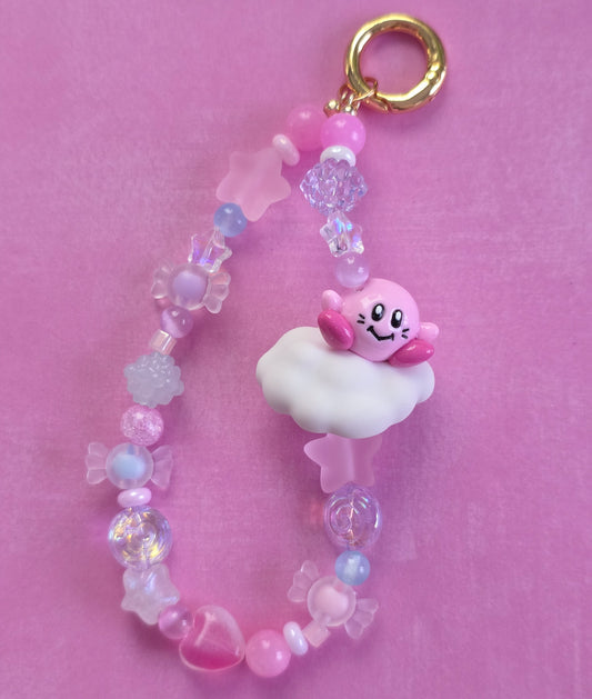 Cloud Kirb Phone Charm
