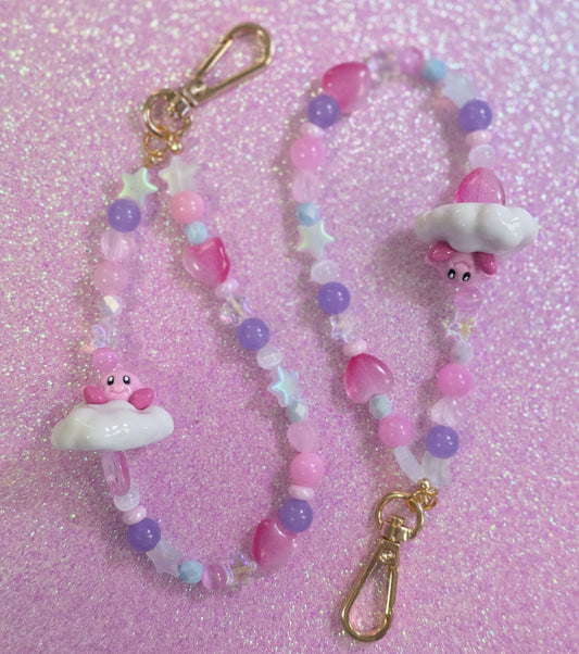 Cloud Kirb Phone Charm