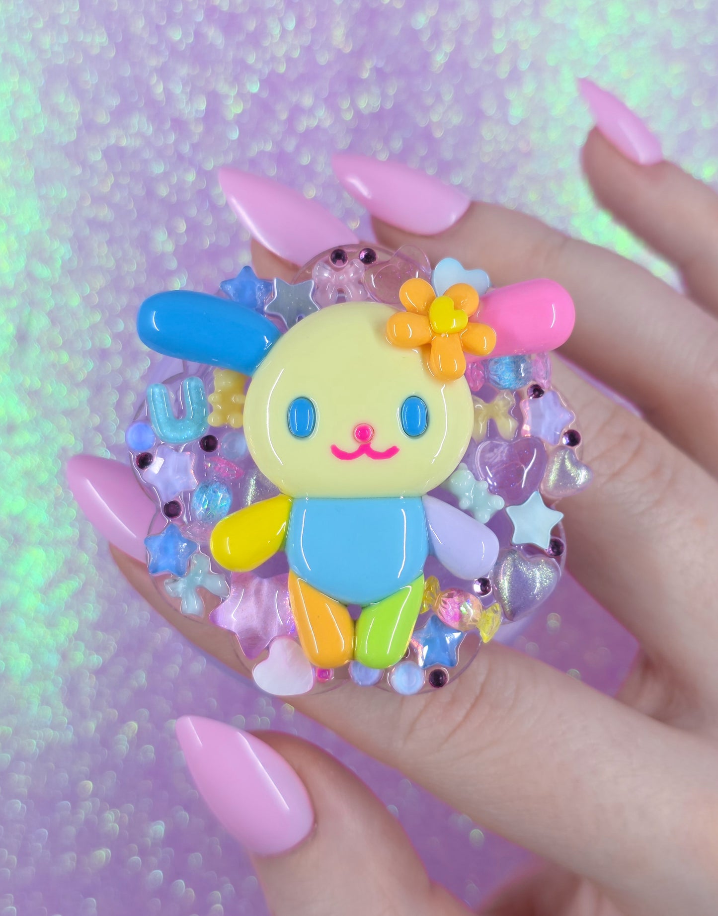 Rainbow Bunny Magsafe Phone Grip