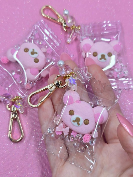 Pink Kuma Candy Bag Charm