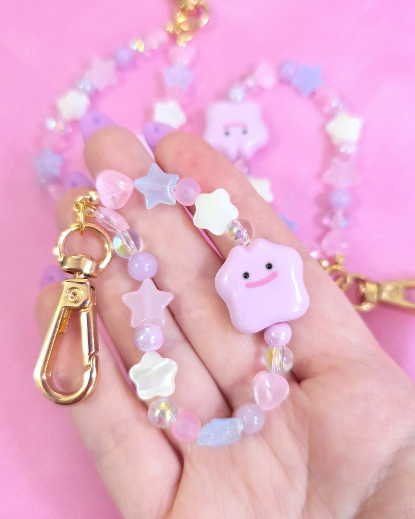 Pink Blob Bead Charm