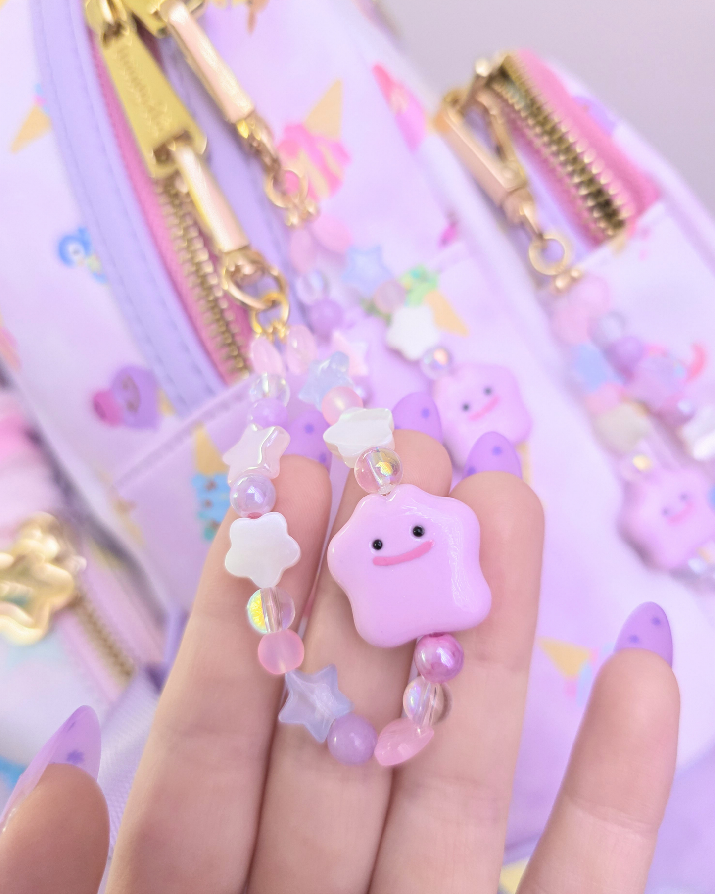 Pink Blob Bead Charm