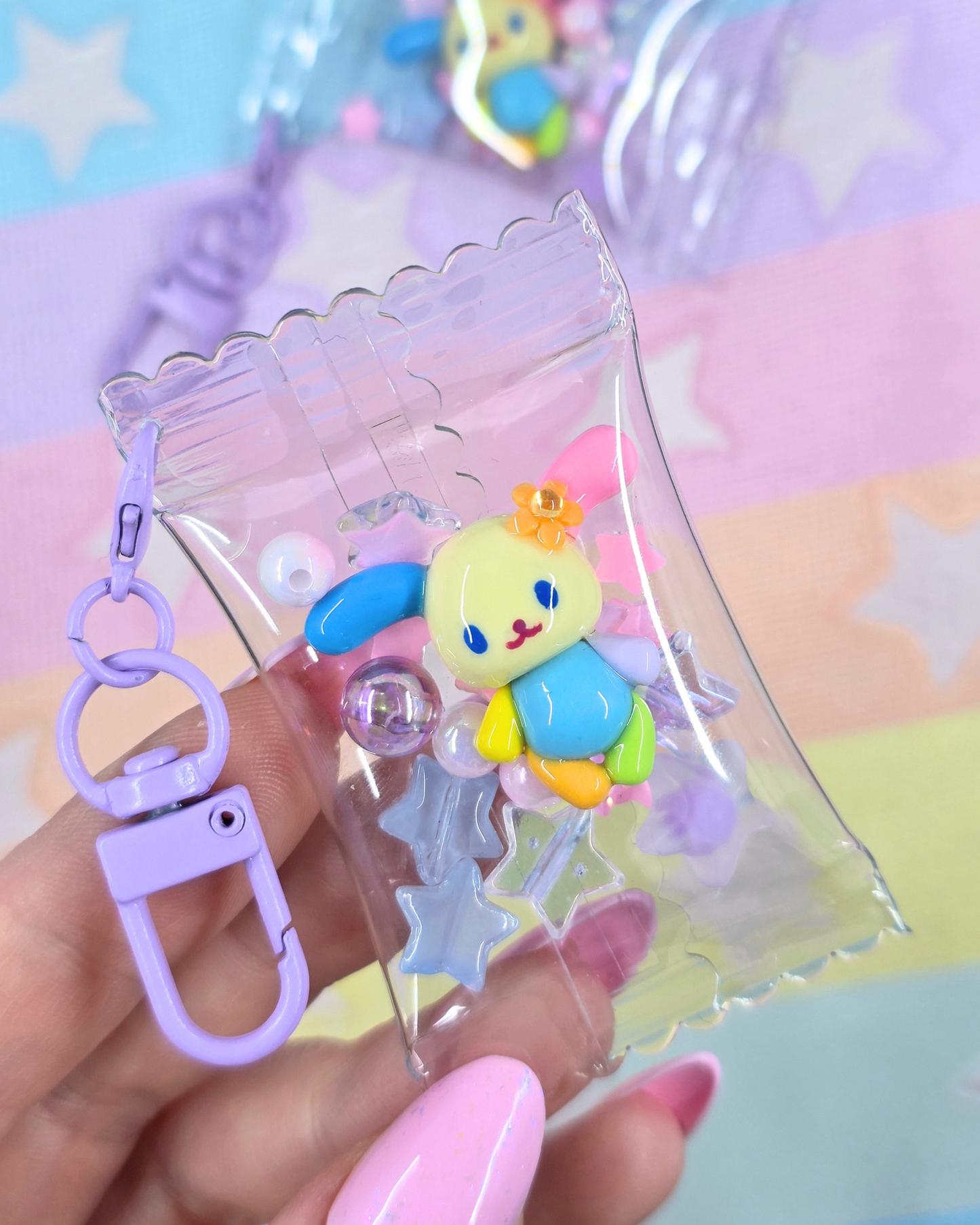 Rainbow Bunny Candy Charm
