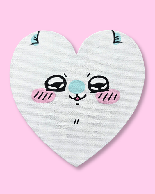Flying Squirrel Heart Canvas Magnet
