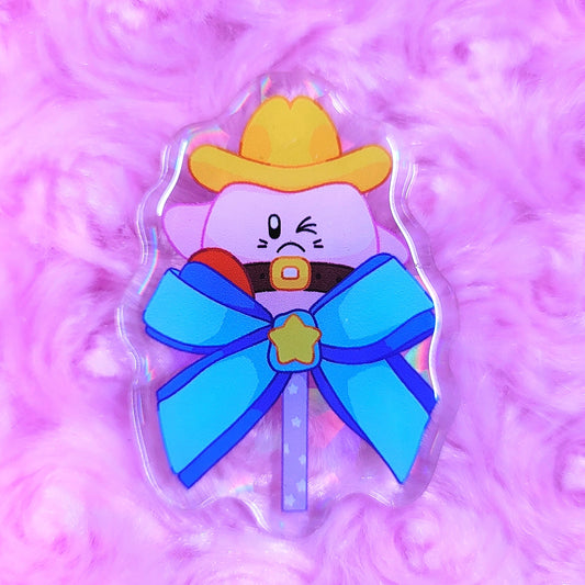 Cowboy Kirby Acrylic Pin
