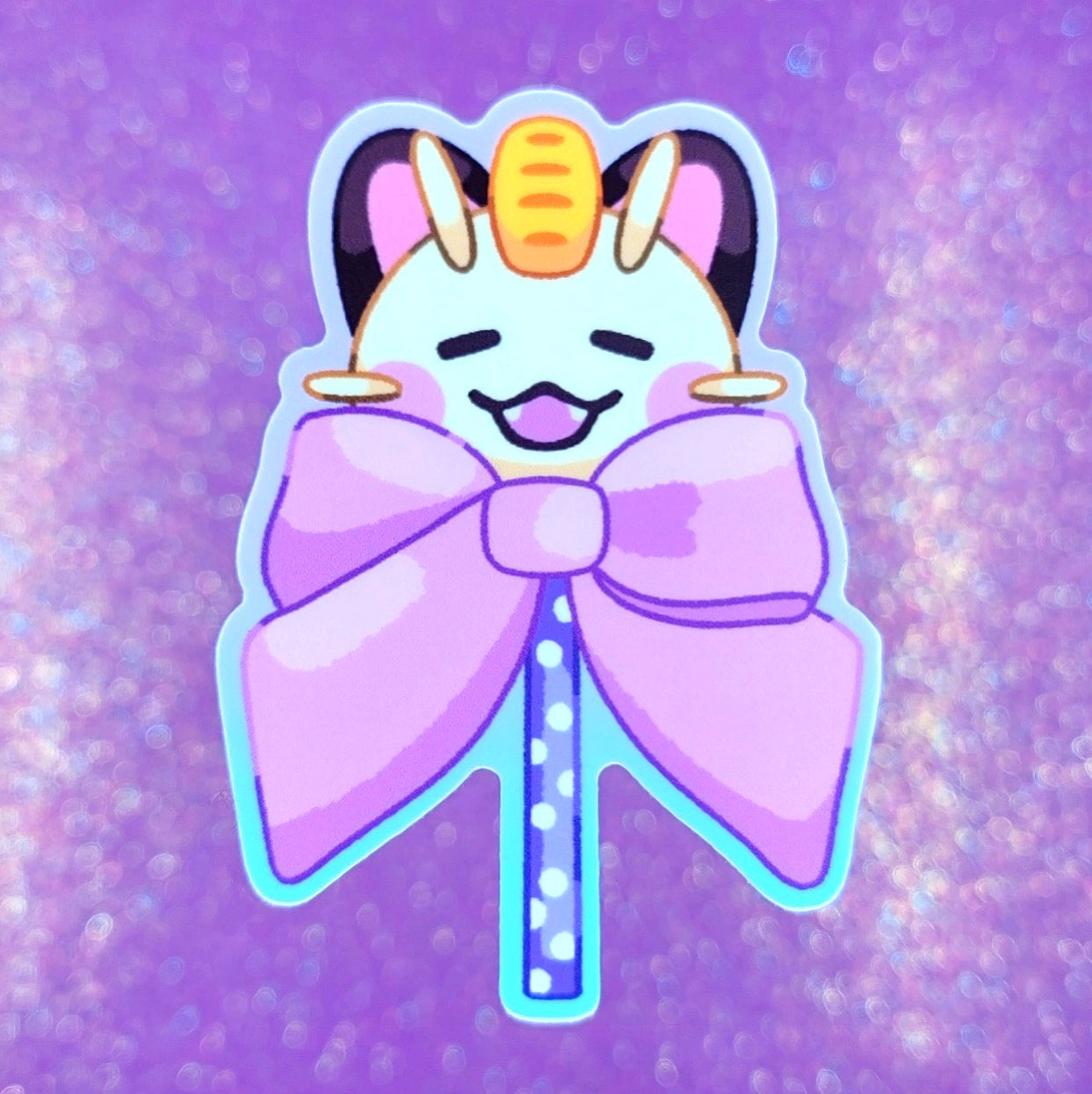 Meowth Lollipop Vinyl Sticker